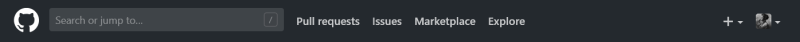 navigation bar showing a site logo, a plus sign, and my own profile pic as icons